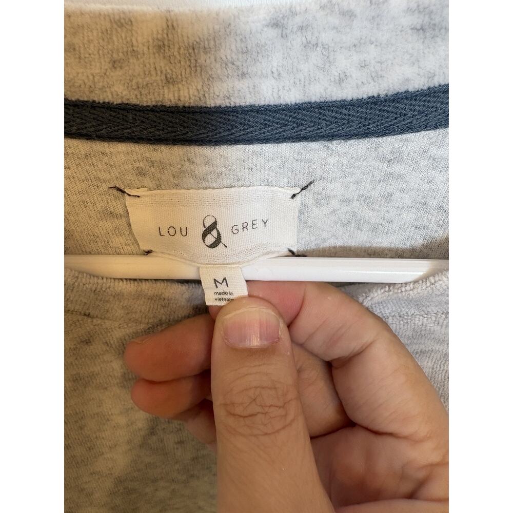 Lou & Grey Raglan Sweatshirt Womens Sz M Gray Cozycore soft! - Picture 5 of 7